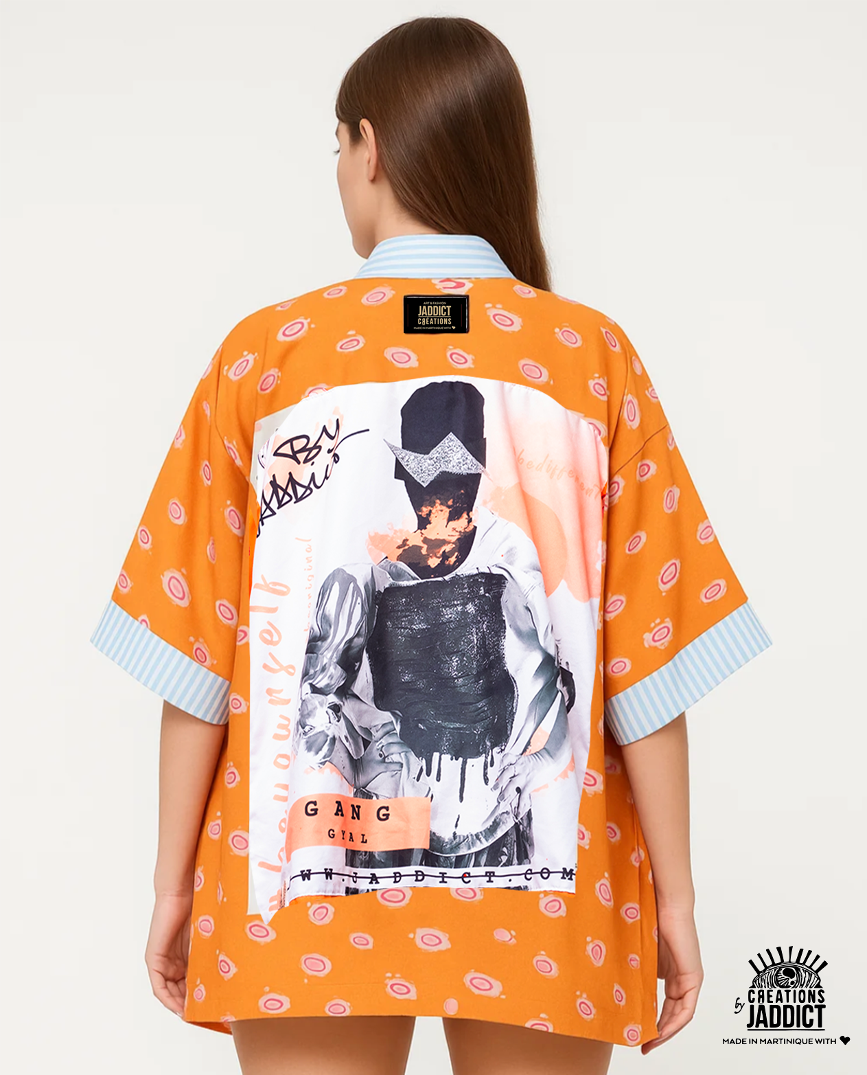 KIMONO - BY JADDICT - ORANGE PRINT S-M