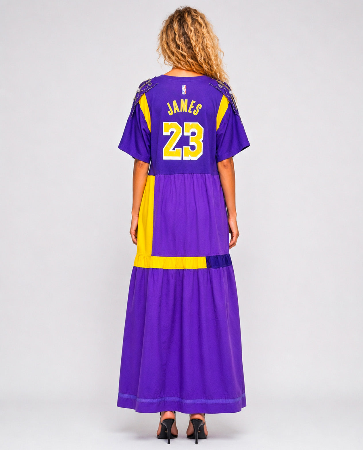 ROBE UPCYCLÉE LAKERS "PURPLE" BY JADDICT - S - pièce unique